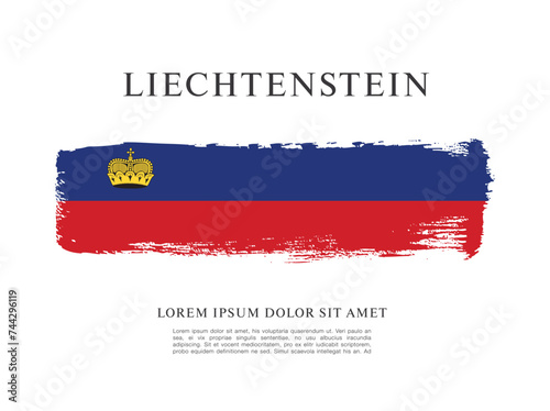 flag of liechtenstein vector illustration