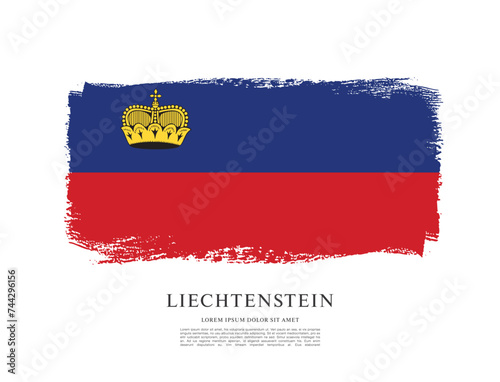 flag of liechtenstein vector illustration