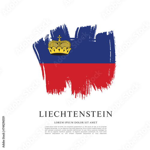 flag of liechtenstein vector illustration