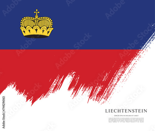 flag of liechtenstein vector illustration