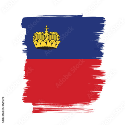 flag of liechtenstein vector illustration