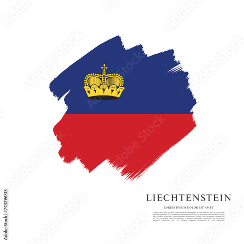 flag of liechtenstein vector illustration