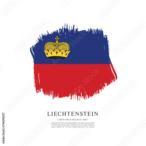 flag of liechtenstein vector illustration