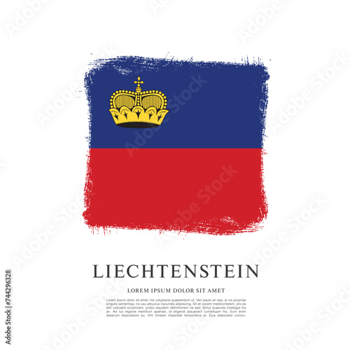 flag of liechtenstein vector illustration
