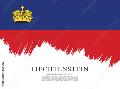 flag of liechtenstein vector illustration