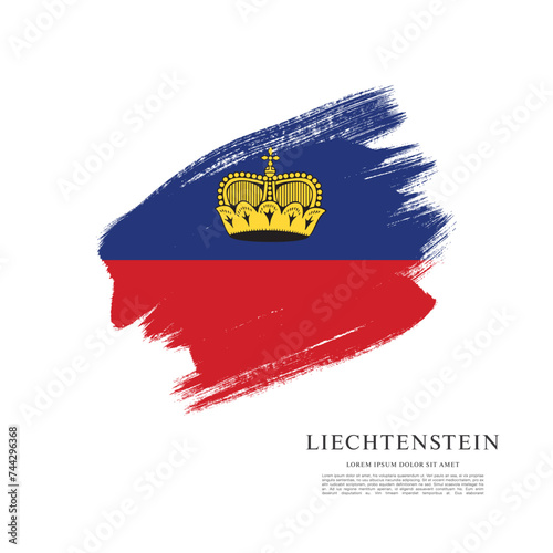 flag of liechtenstein vector illustration