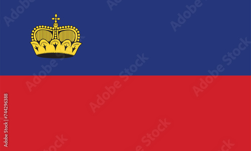 flag of liechtenstein vector illustration