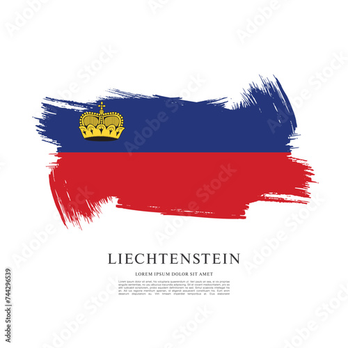 flag of liechtenstein vector illustration