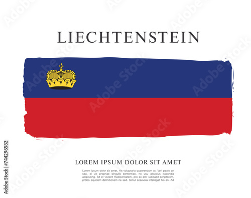 flag of liechtenstein vector illustration