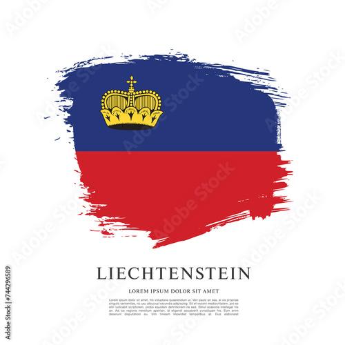 flag of liechtenstein vector illustration