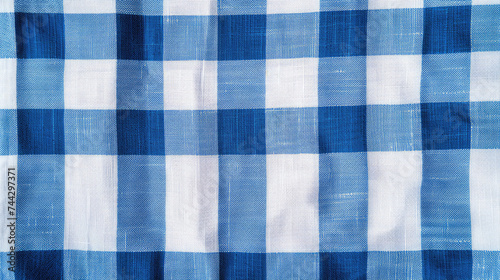 blue checked fabric