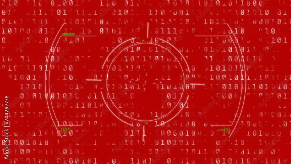 Animation of binary coding and data processing over scope scanning Animation of binary coding and data processing over scope scanning