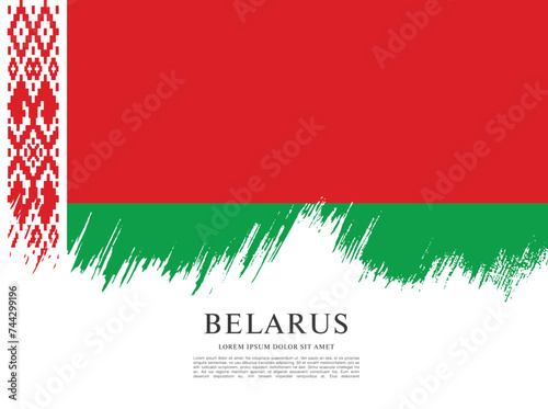flag of belarus vector illustration