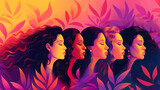 8th March international women's day background illustration artwork
