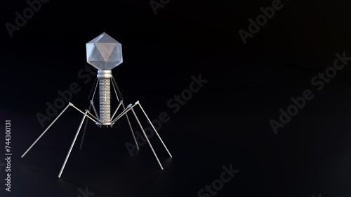 Obraz na plátně 3d rendering of bacteriophage also known informally as phage