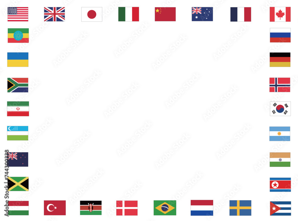 世界の国旗を使った背景素材です。 世界の国旗を使った背景素材です。