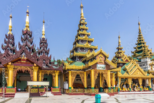 Buildings in Shwedagon Pagoda.