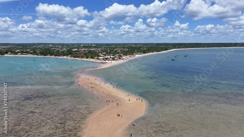 Moses Way In Santa Cruz Cabralia Bahia Brazil. Beach Landscape. Brazilian Northeast. Bahia Brazil. Seascape Outdoor. Moses Way In Santa Cruz Cabralia Bahia. Brazil Discovery Coast. photo