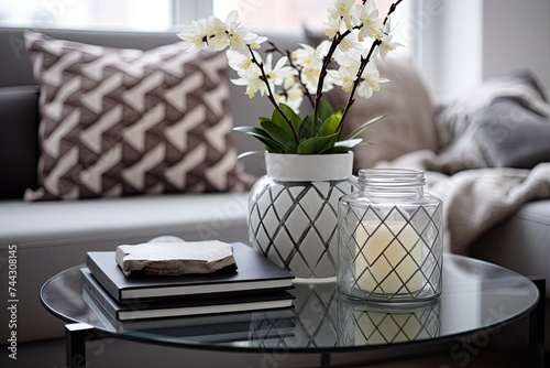 Nordic Geometric Glass Coffee Table Decor Ideas  Stylish Inspiration