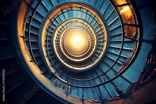 Spiral Staircase Design Inspirations Art Poster Wall Decor Combination: Whirlwind Symphony
