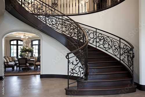 Spiral Staircase Design Inspirations  Mediterranean Flair Wrought Iron Railing Elegance