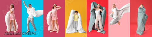 Set of different people in ...