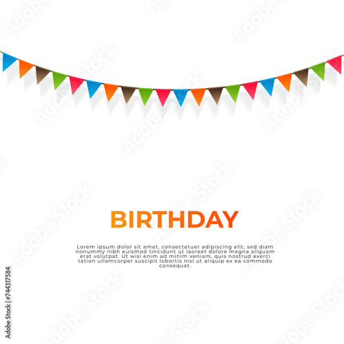 abstract background with stripes for happy birthday