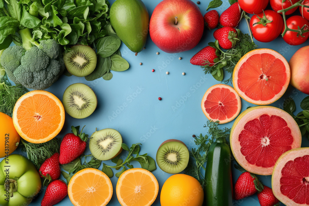 Healthy life. Composition of fruits and vegetables Healthy life. Composition of fruits and vegetables
