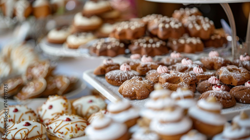 The scent of vanilla and cinnamon wafts from a nearby table where freshly baked goods are on display. The attention to detail in these delicious treats from the perfectly