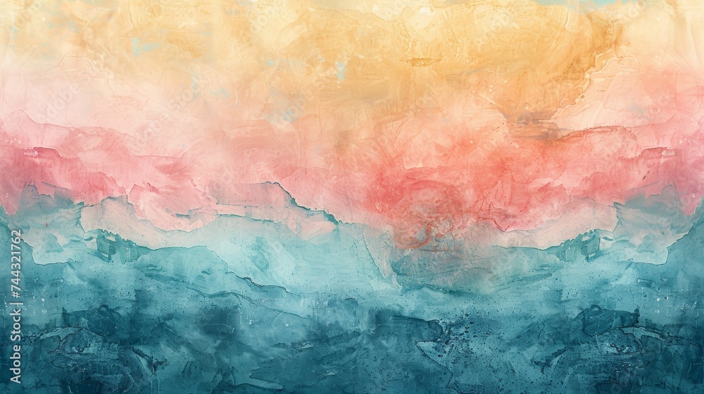 A dreamy abstract painting with soft pastel colors blending into each other, creating a peaceful and artistic watercolor background.