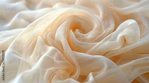 Close up photograph of fabric style of light beige AI Image Generative