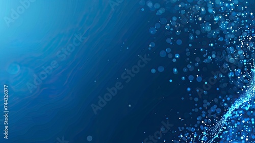Abstract blue technology hexagonal background - generative ai