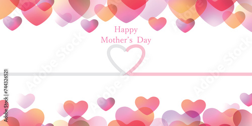 母の日　ハート　水引き　行事　背景