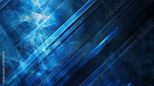 Abstract blue technology hexagonal background - generative ai © Nia™