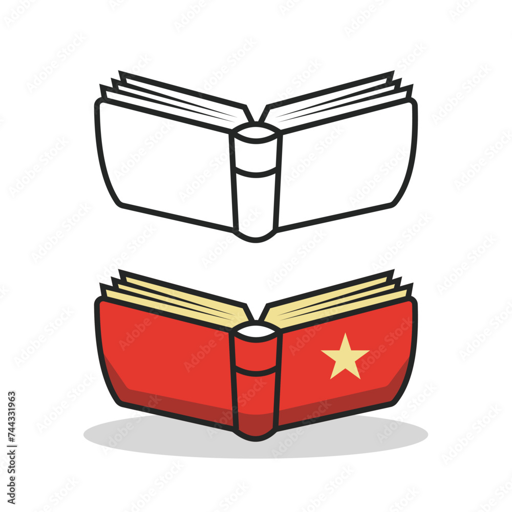 Hand drawn flat vector design stack of books illustration Hand drawn flat vector design stack of books illustration