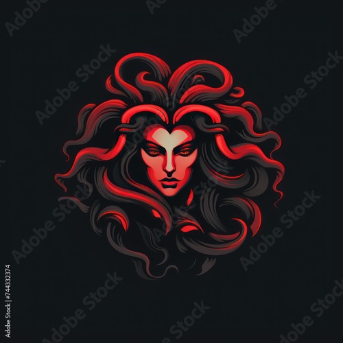 woman with snake head logo