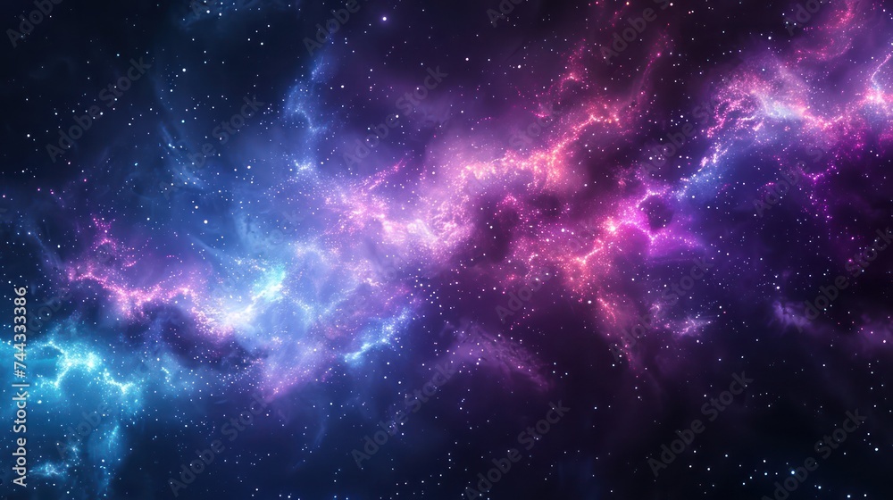 Cosmic Fusion: Space-Themed Tech Geometric Background, Blending the Wonders of the Universe with Futuristic Design
