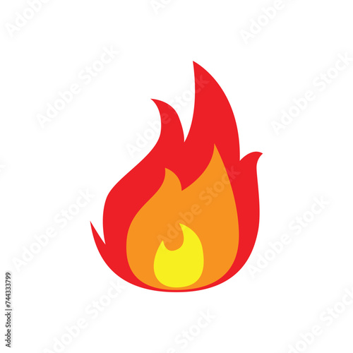Fire flame logo vector, fire icon, fire symbol vector illustration isolated on white background