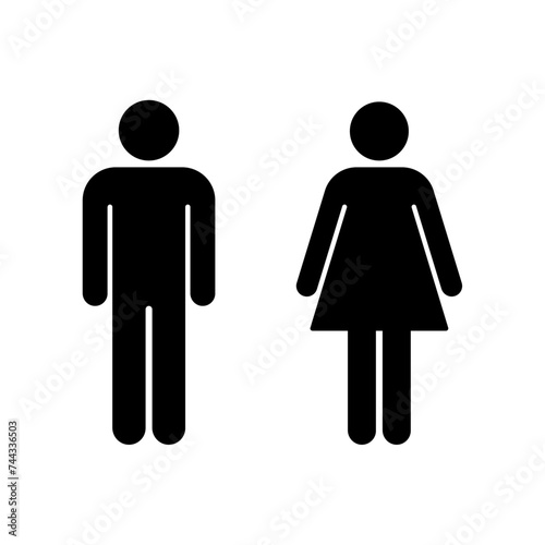 Man and woman silhouette icon