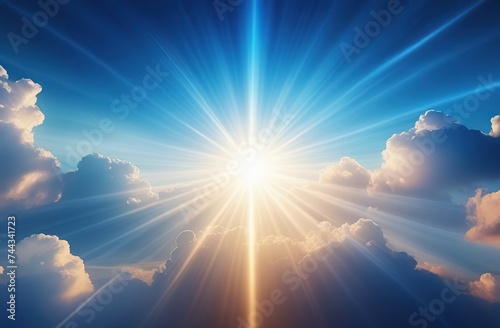 Abstract heavenly background, light from heaven. Revelation concept. photo