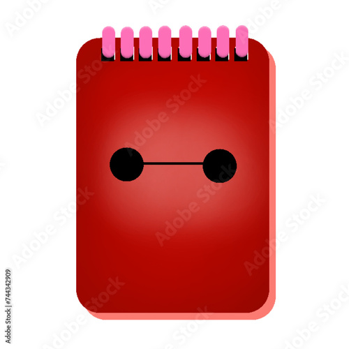 Obraz na plátně Sticky note with the character baymax