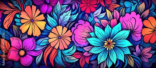 Beautiful hand drawn bright floral print. Cute collage pattern  fashionable template design concept.