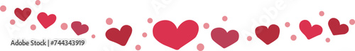 Abstract heart border illustration for decoration on Valentine day and wedding event.