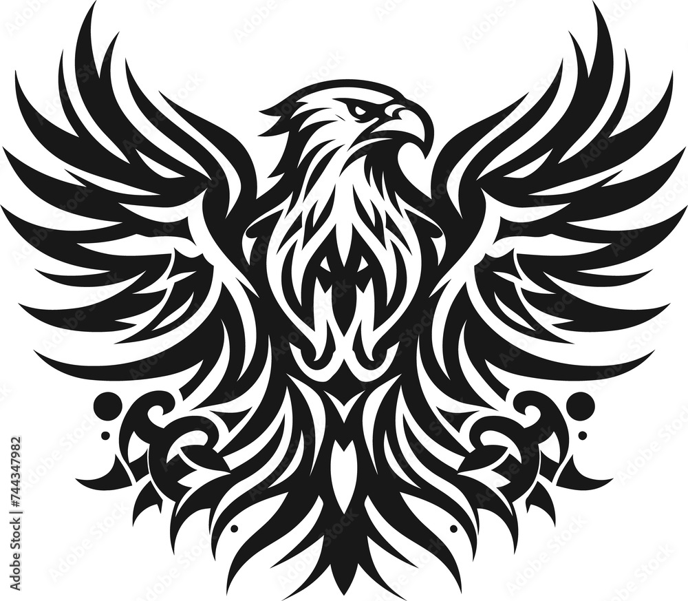 modern tribal tattoo eagle, hawk, abstract line art, minimalist contour. Vector
modern tribal tattoo eagle, hawk, abstract line art, minimalist contour. Vector