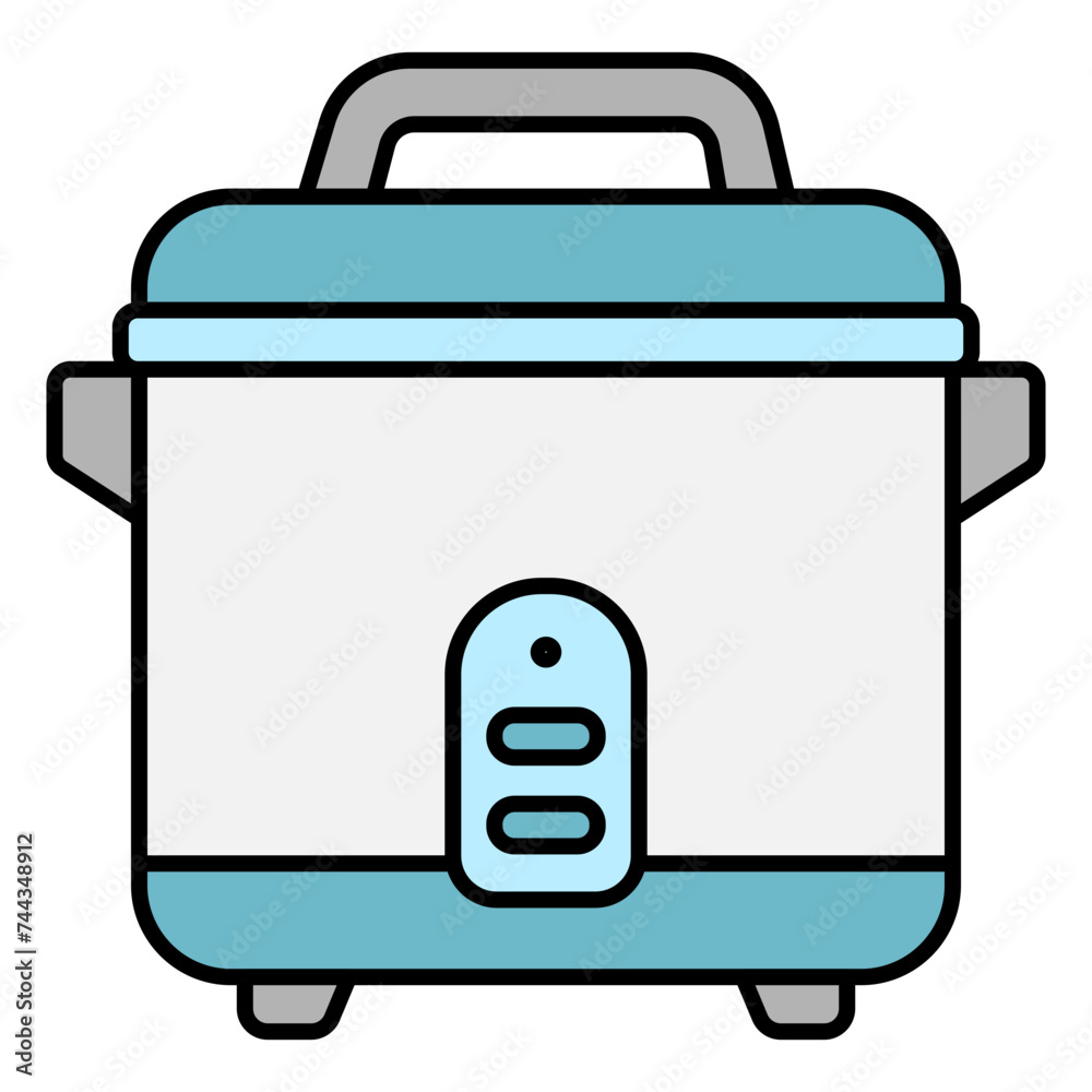 Illustration of Rice Cooker design Filled Icon Illustration of Rice Cooker design Filled Icon