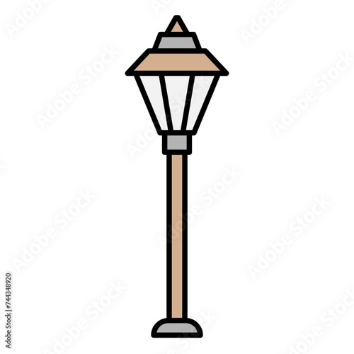 Illustration of Porch Light design Filled Icon