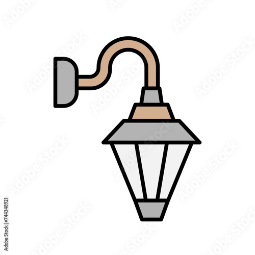 Illustration of Porch Light design Filled Icon