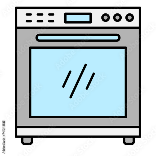 Illustration of Microwave design Filled Icon