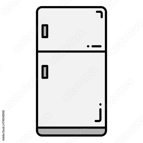 Illustration of Fridge design Filled Icon