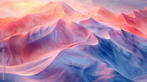 3D abstract pastel color blend, swirling shapes, realistic textures, soft lighting, smooth reflections, high-quality 8K detail AI Generative